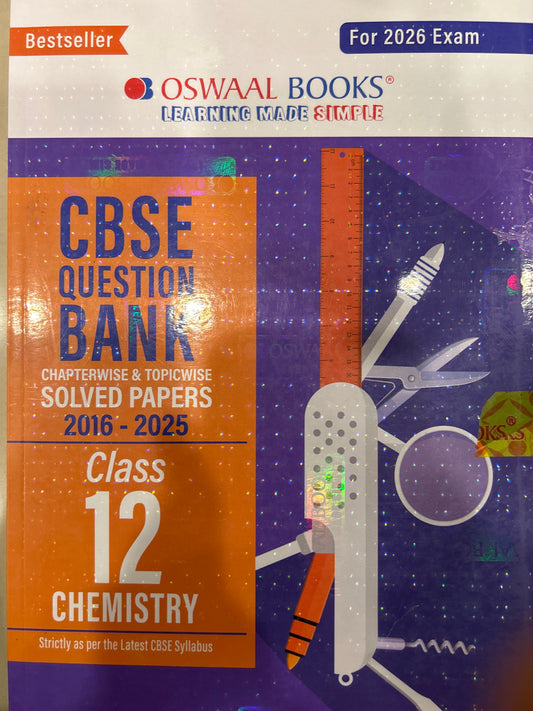 Oswaal 12th CBSE Question Bank CHEMISTRY
