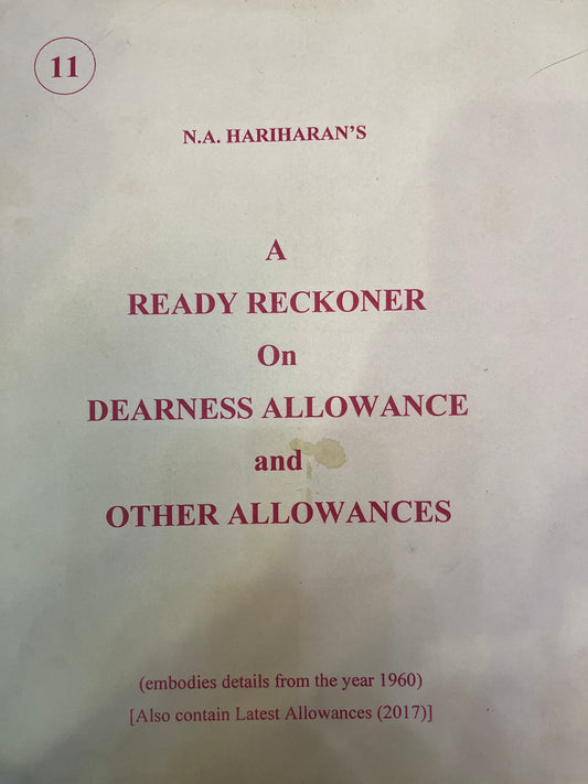 A Ready Reckoner on Dearness Allowance and Other Allowances