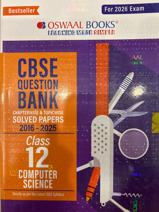 Oswaal 12th CBSE Question Bank COMPUTER SCIENCE
