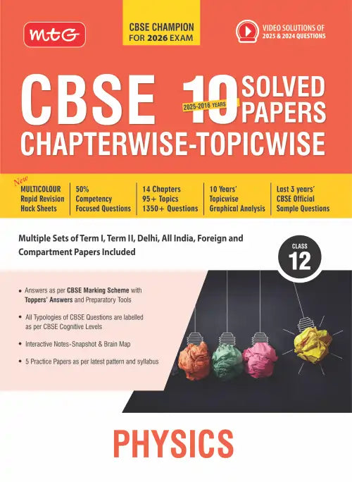 MTG 12th CBSE Champion PHYSICS 2025-2026 guide