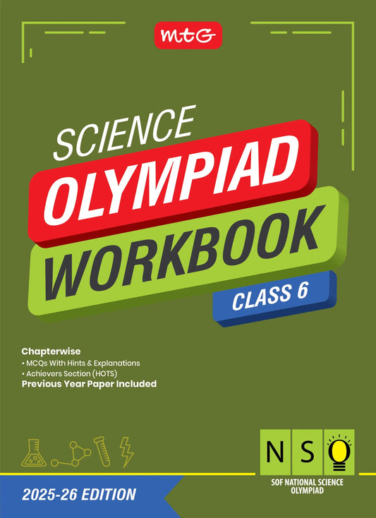 Class 6 National Science Olympiad (NSO) Workbook for 2025-26 Exam