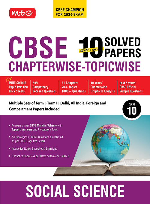 MTG 10th CBSE Champion SOCIAL SCIENCE 2025-2026