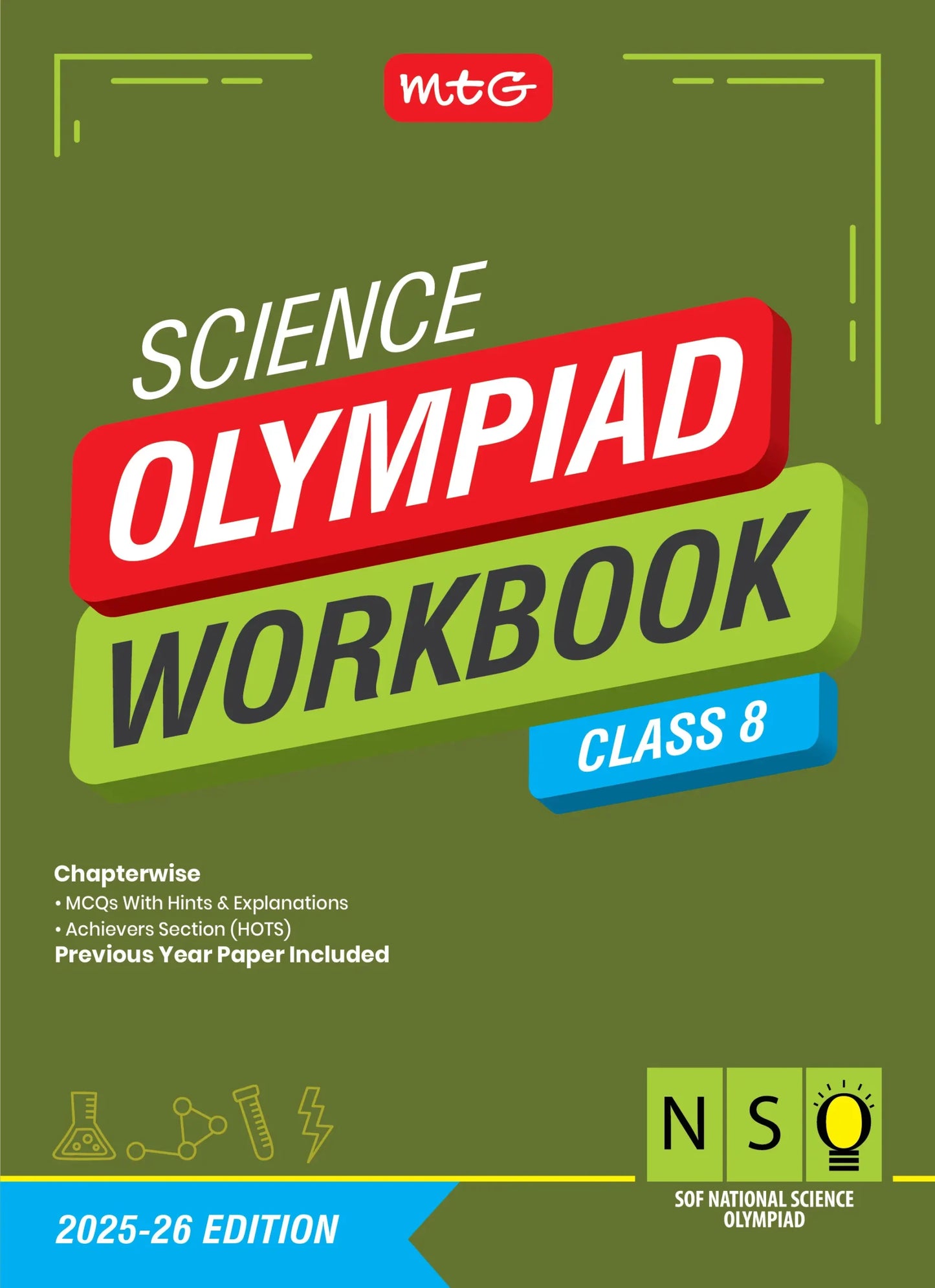 Class 8 National Science Olympiad (NSO) Workbook for 2025-26 Exam