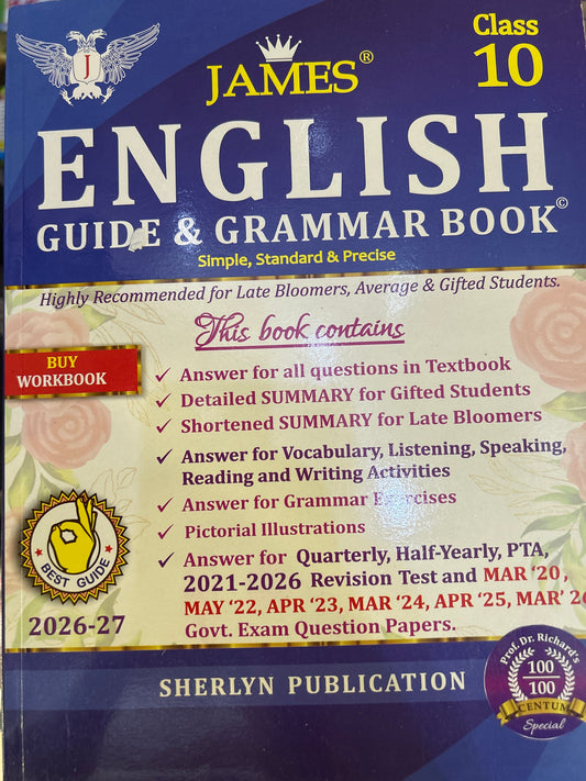 James 10th English 2026-27