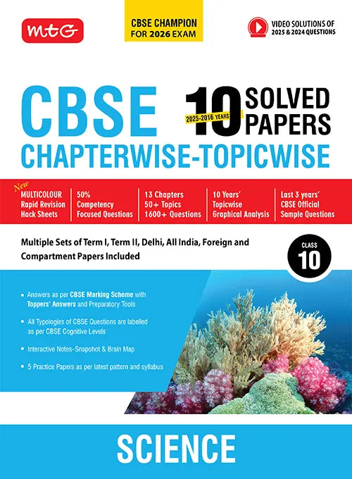 MTG 10th CBSE Champion SCIENCE 2025-2026
